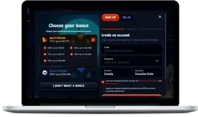 Dracula live casino on a computer